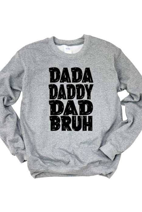 Wildberry Waves Men Shirts - Wildberry Waves Daddy Dada Bruh Sweatshir - Men Shirts | MENLL